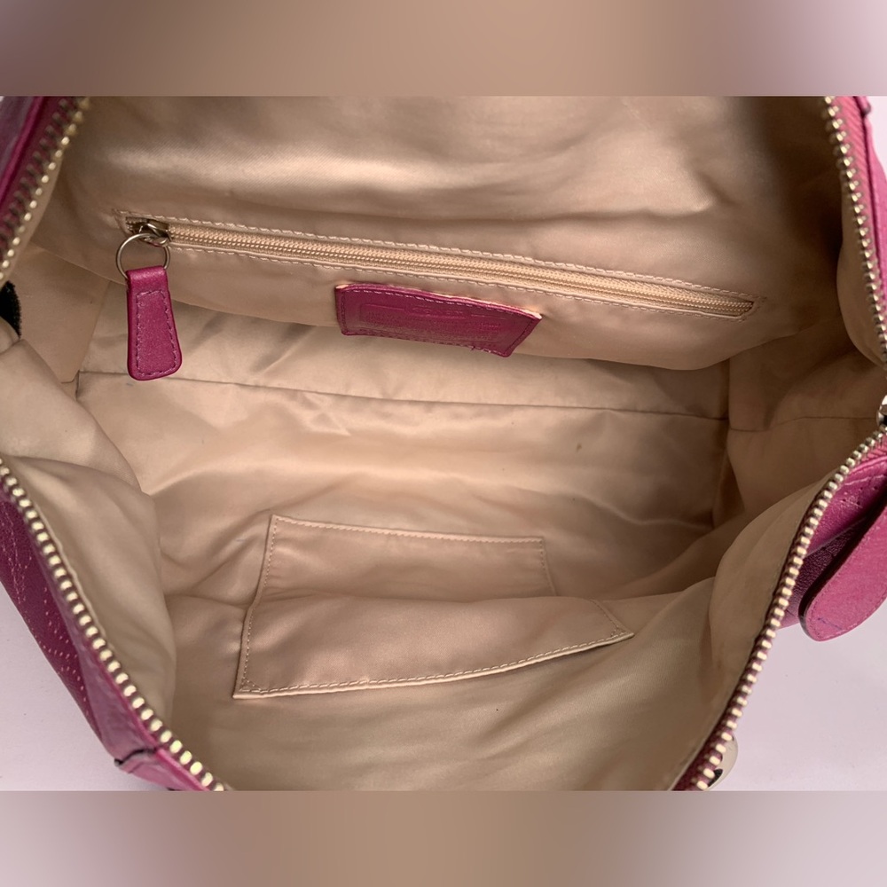 Coach Ashley Pink Leather Convertible Hobo Bag Mauve - Picture 13 of 15